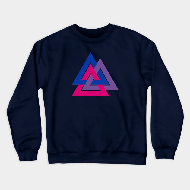 Bisexual Pride Interlocking Triangles Crewneck Sweatshirt by VernenInk